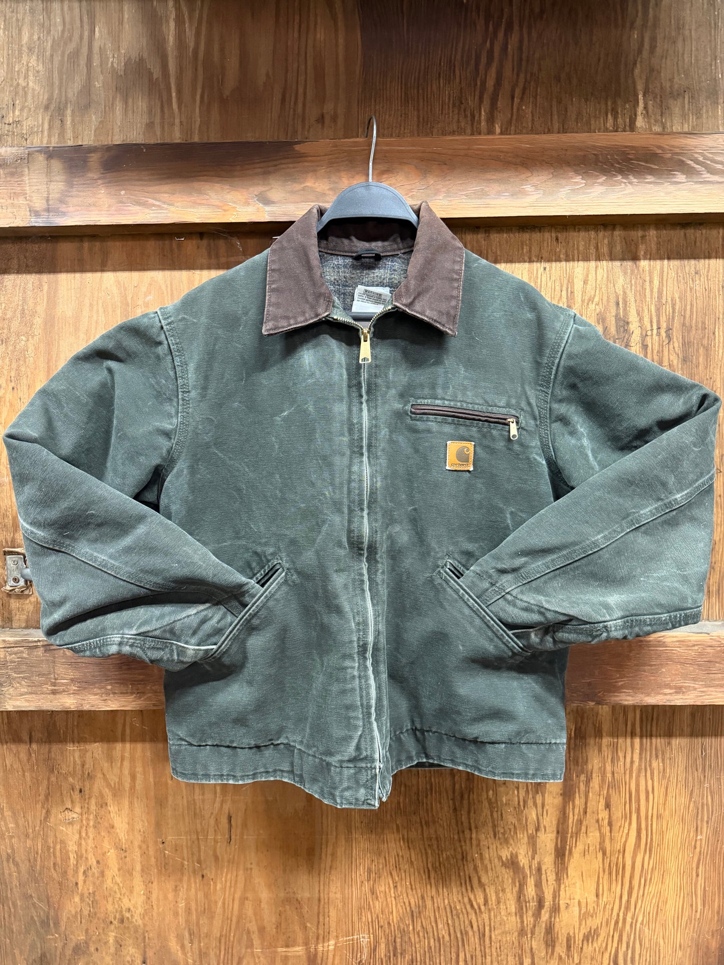 Carhartt Detroit Jacket Blanket Lined Mens Medium J97 MOS Moss Green